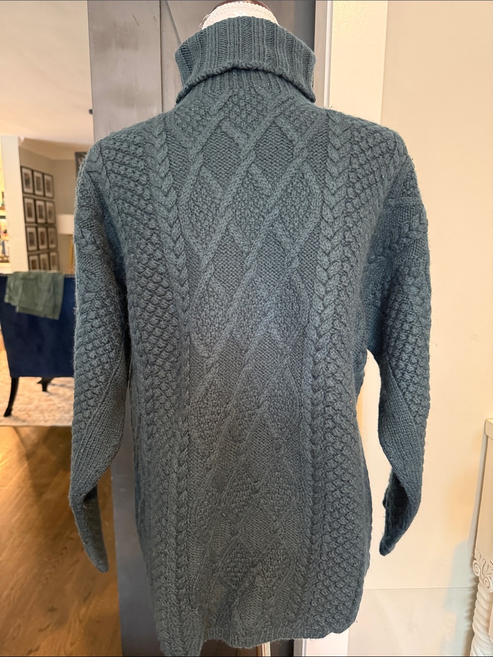 Vintage J. Crew Cable Knit Turtleneck Sweater - Picture 3 of 3